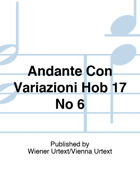 Haydn - Andante With Variations Hob 17 No 6 Piano Urtext