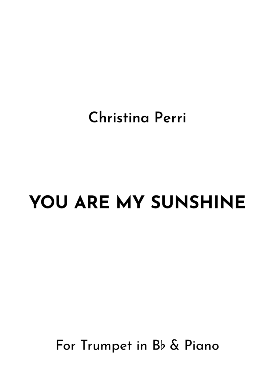 You Are My Sunshine You Are My Sunshine B-Flat Trumpet scores gallery preview page 1