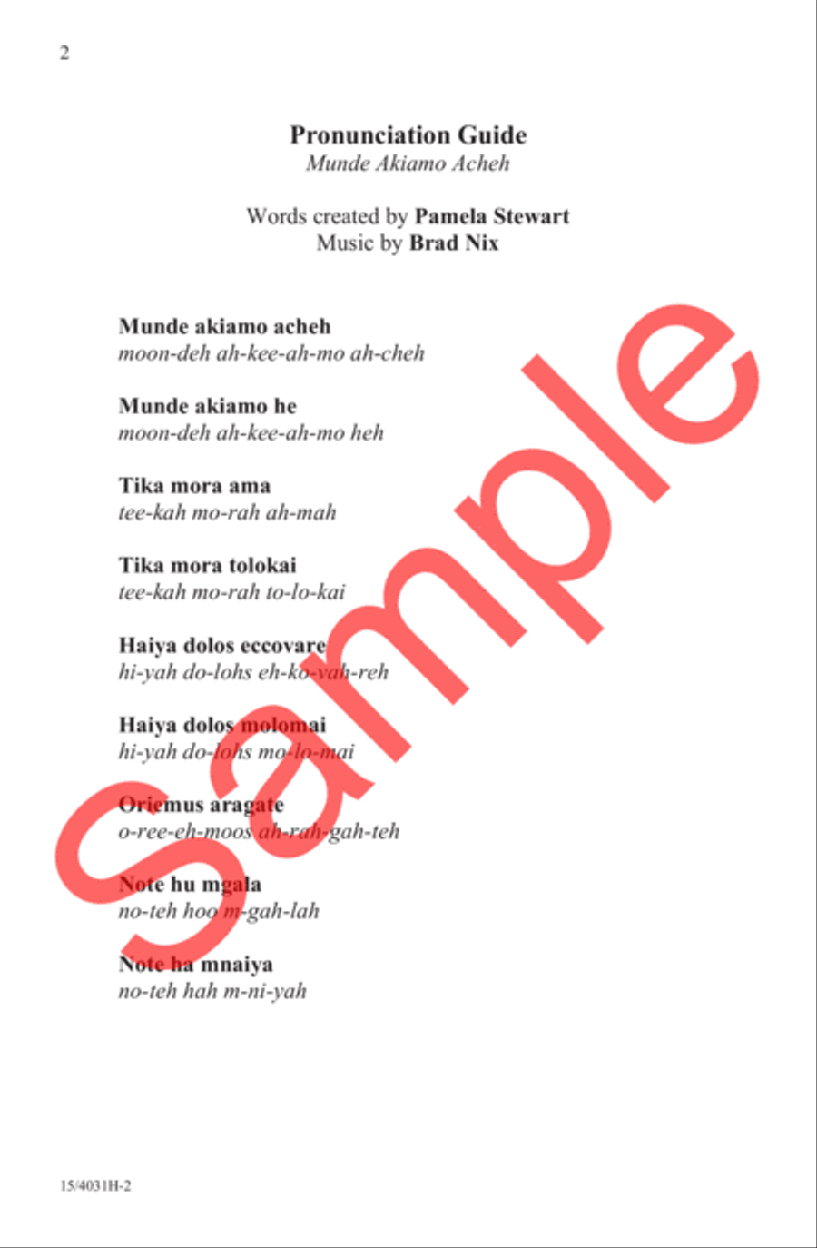 Munde Akiamo Acheh Munde Akiamo Acheh 4-Part scores gallery preview page 3
