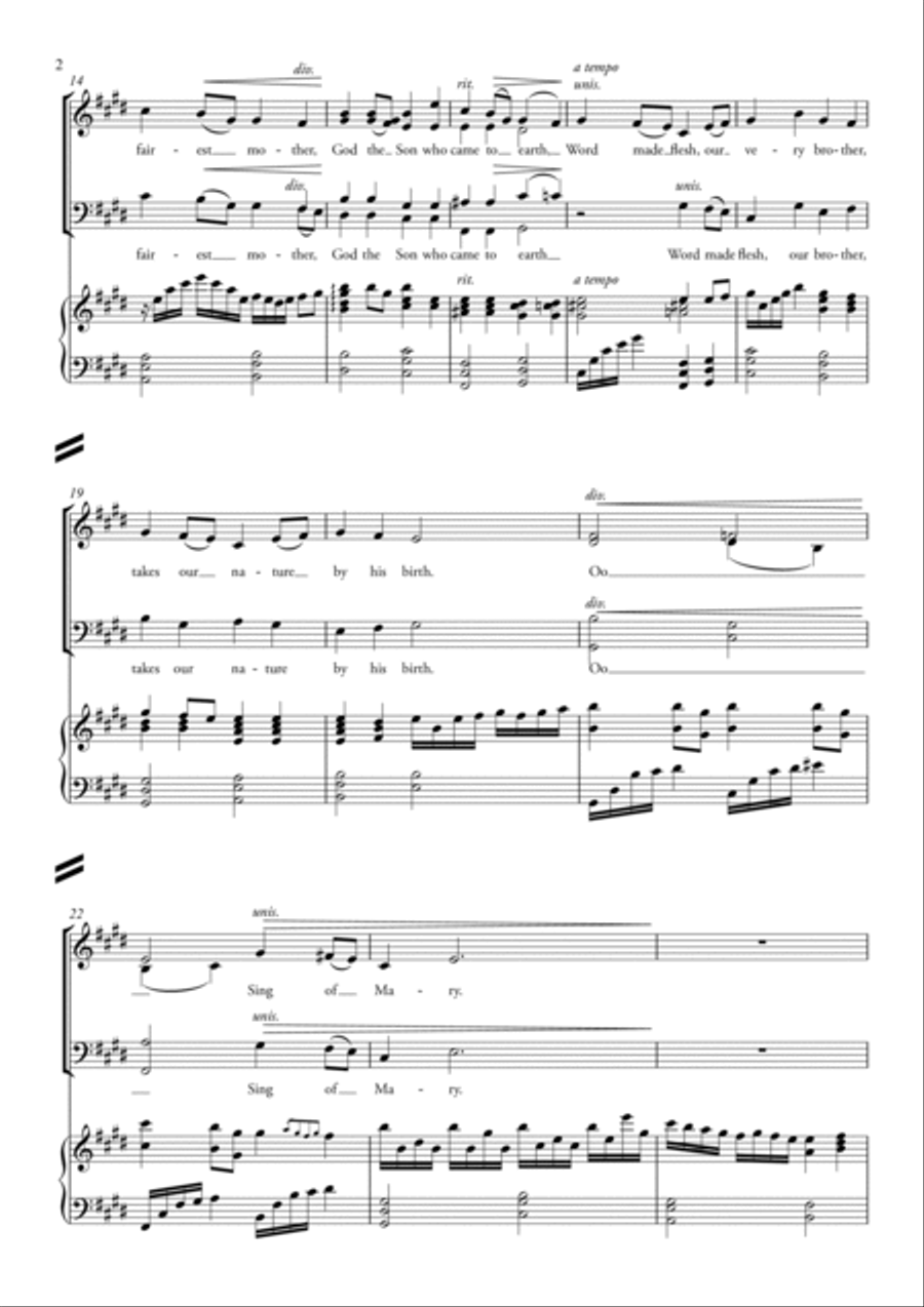 Sing of Mary Sing of Mary 4-Part scores gallery preview page 2
