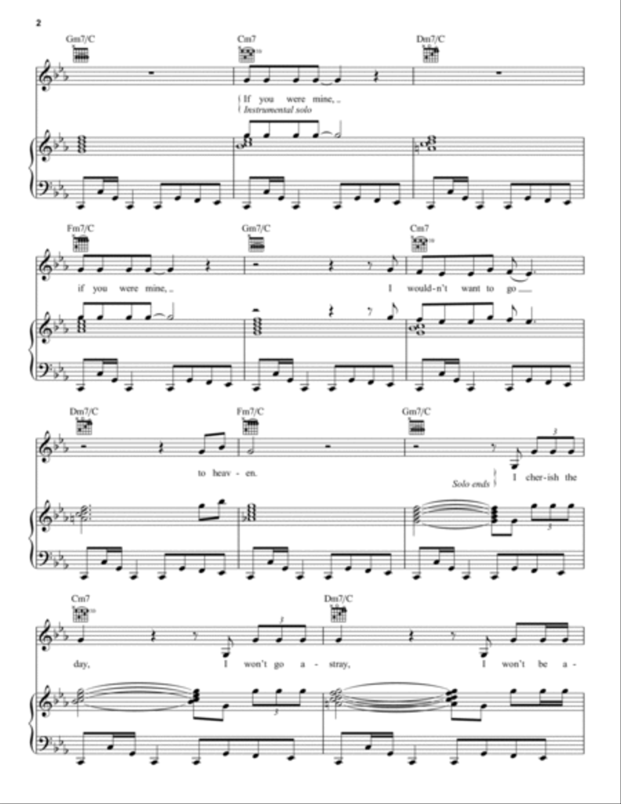 Cherish The Day Piano, Vocal, Guitar scores gallery preview page 2