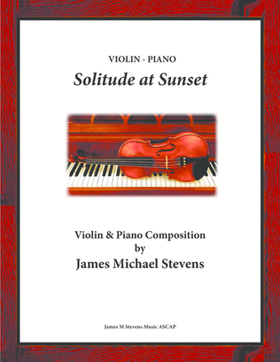 Book cover for Solitude at Sunset - Violin & Piano