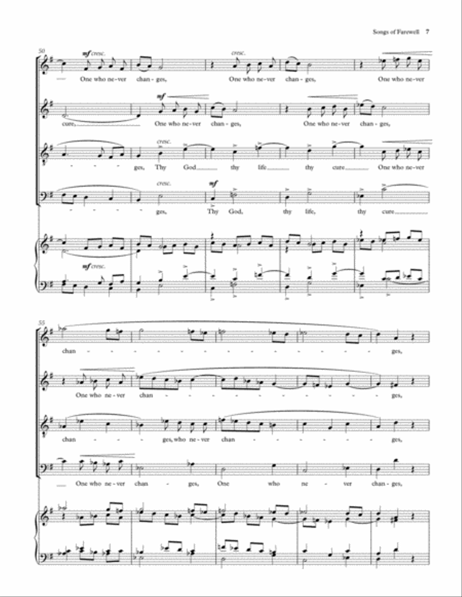 Songs of Farewell Divisi scores gallery preview page 8