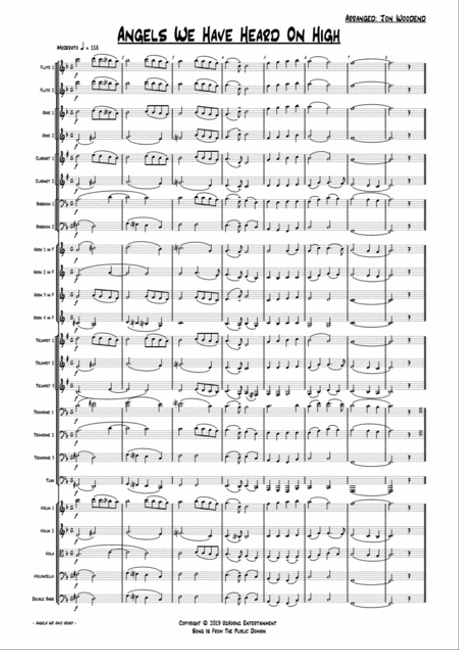 Angels We Have Heard On High Full Orchestra scores gallery preview page 2