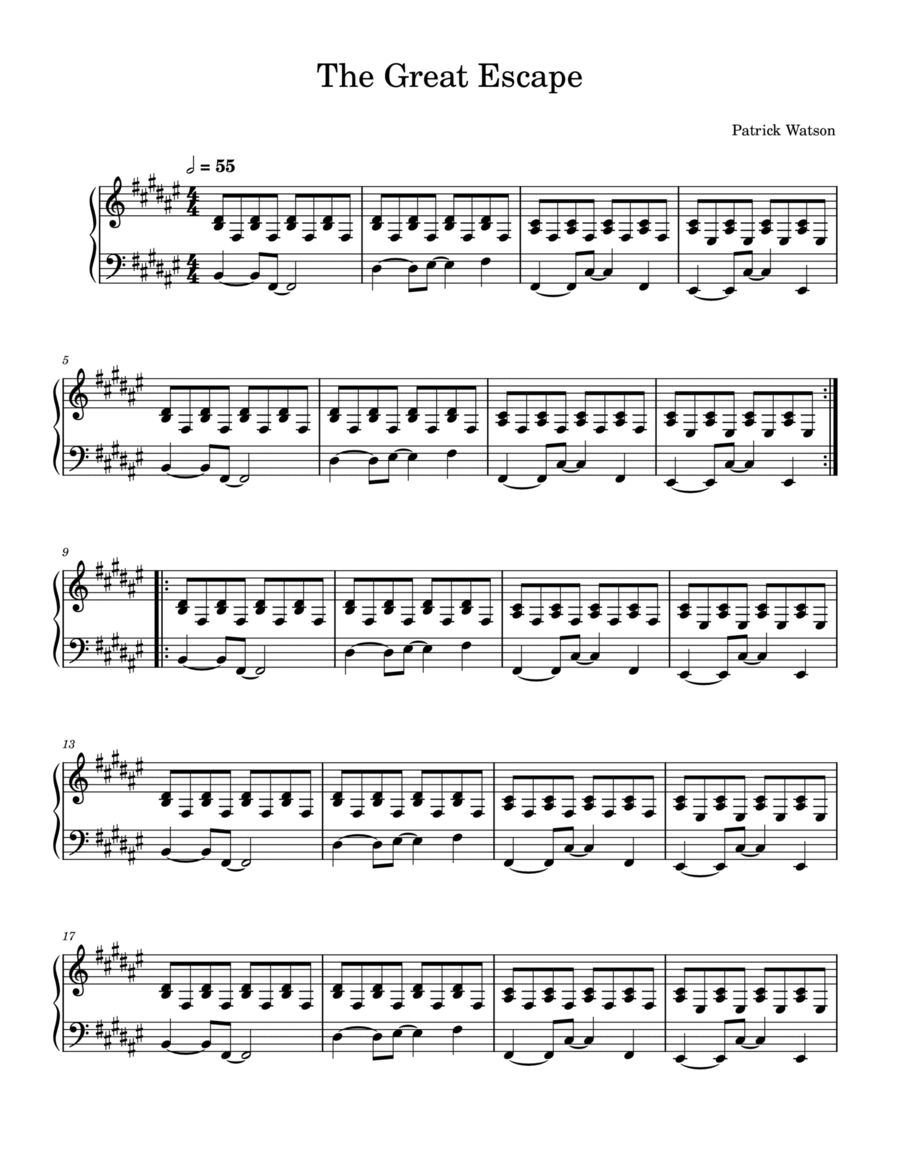 The Great Escape Voice scores gallery preview page 1