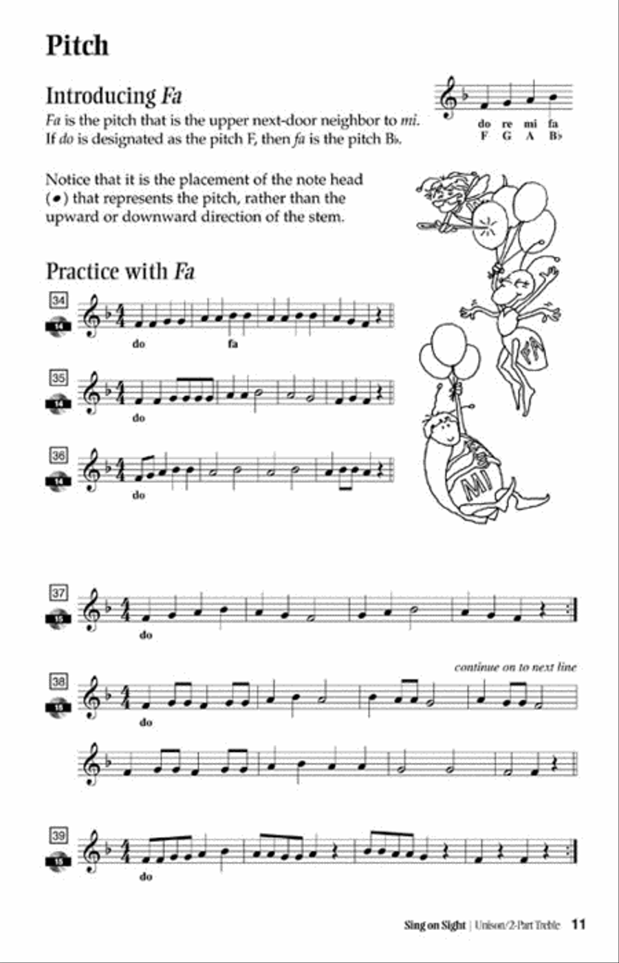 Sing on Sight – A Practical Choral Sight-Singing Course Unison Choir scores gallery preview page 3
