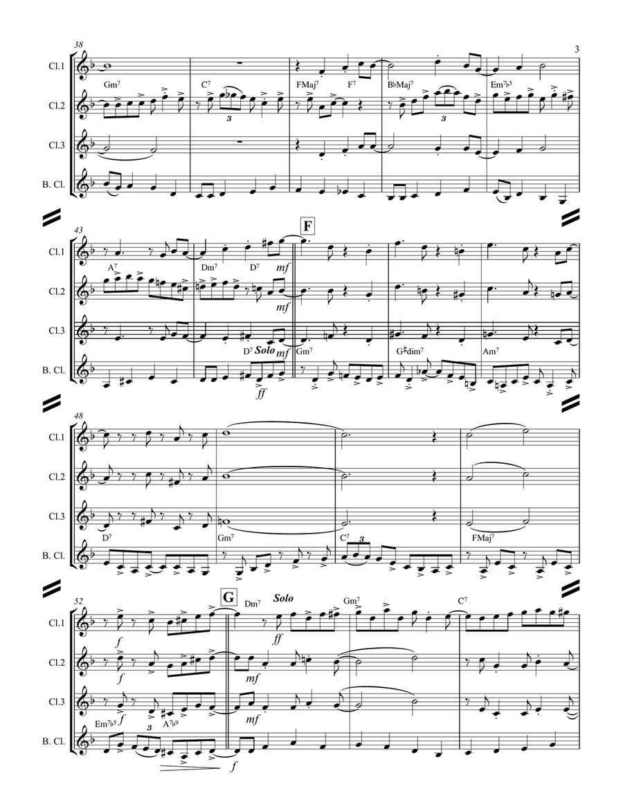 Fly Me To The Moon (in Other Words) Woodwind Ensemble scores gallery preview page 4