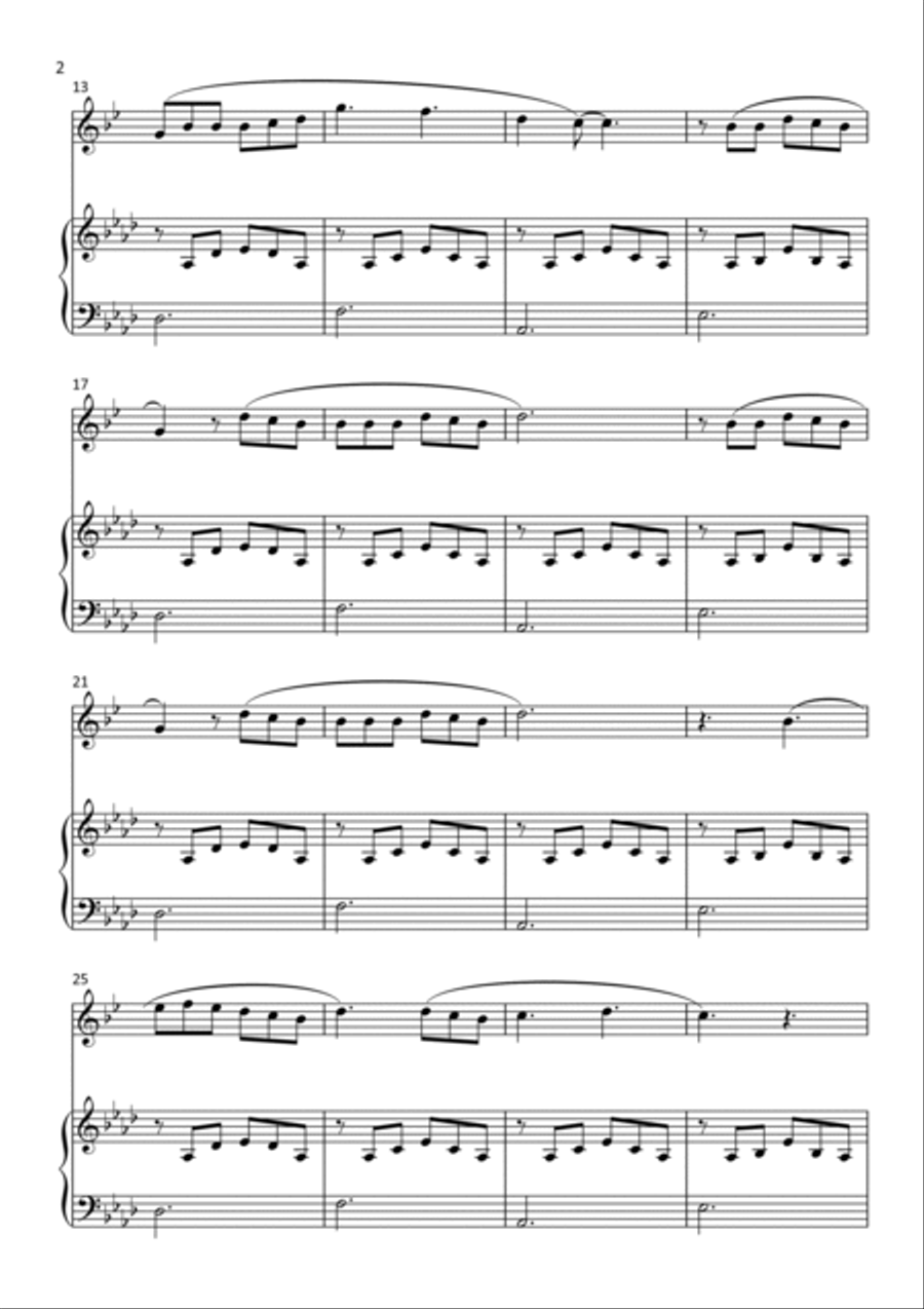 Dandelions B-Flat Clarinet scores gallery preview page 2