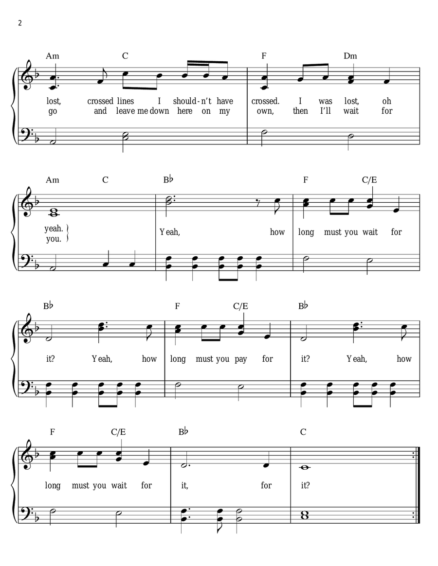 In My Place Voice scores gallery preview page 2