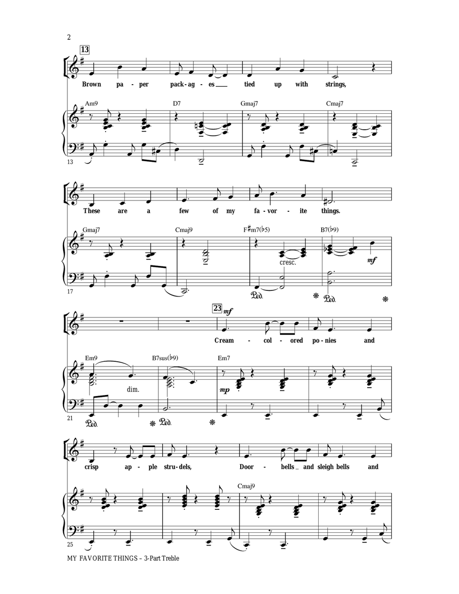 My Favorite Things 3-Part scores gallery preview page 2