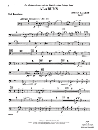 Alarums, Op. 27: 2nd Trombone