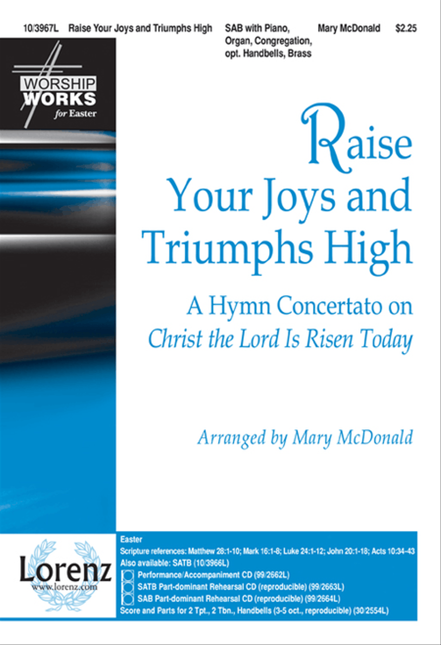 Raise Your Joys and Triumphs High 3-Part scores gallery preview page 1