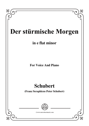 Schubert-Der stürmische Morgen,from 'Winterreise',Op.89(D.911) No.18,in e flat minor,for Voice&Piano