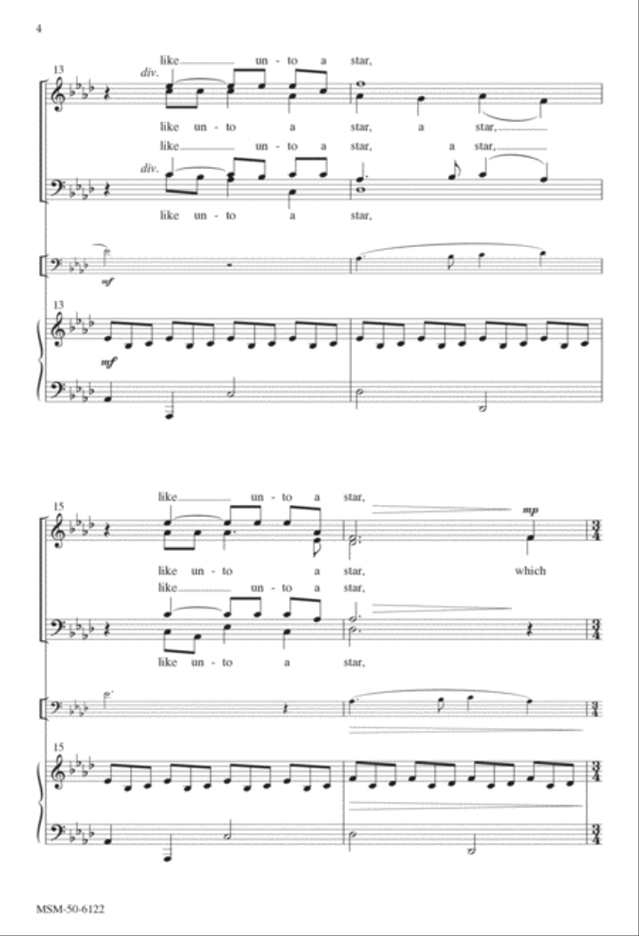 Yet She Doth Shine 4-Part scores gallery preview page 3