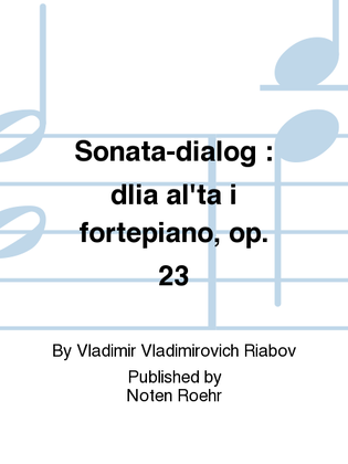 Book cover for Sonata-dialog