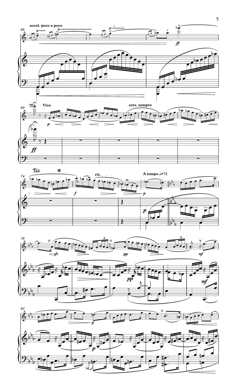 Widor, Suite Op 34 for Flute & piano Flute Solo scores gallery preview page 6