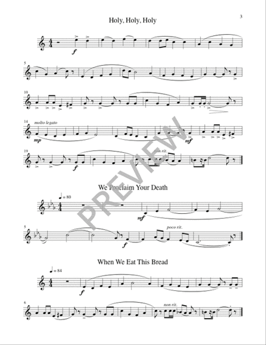 A Community Mass - Brass and Percussion edition Flute scores gallery preview page 8