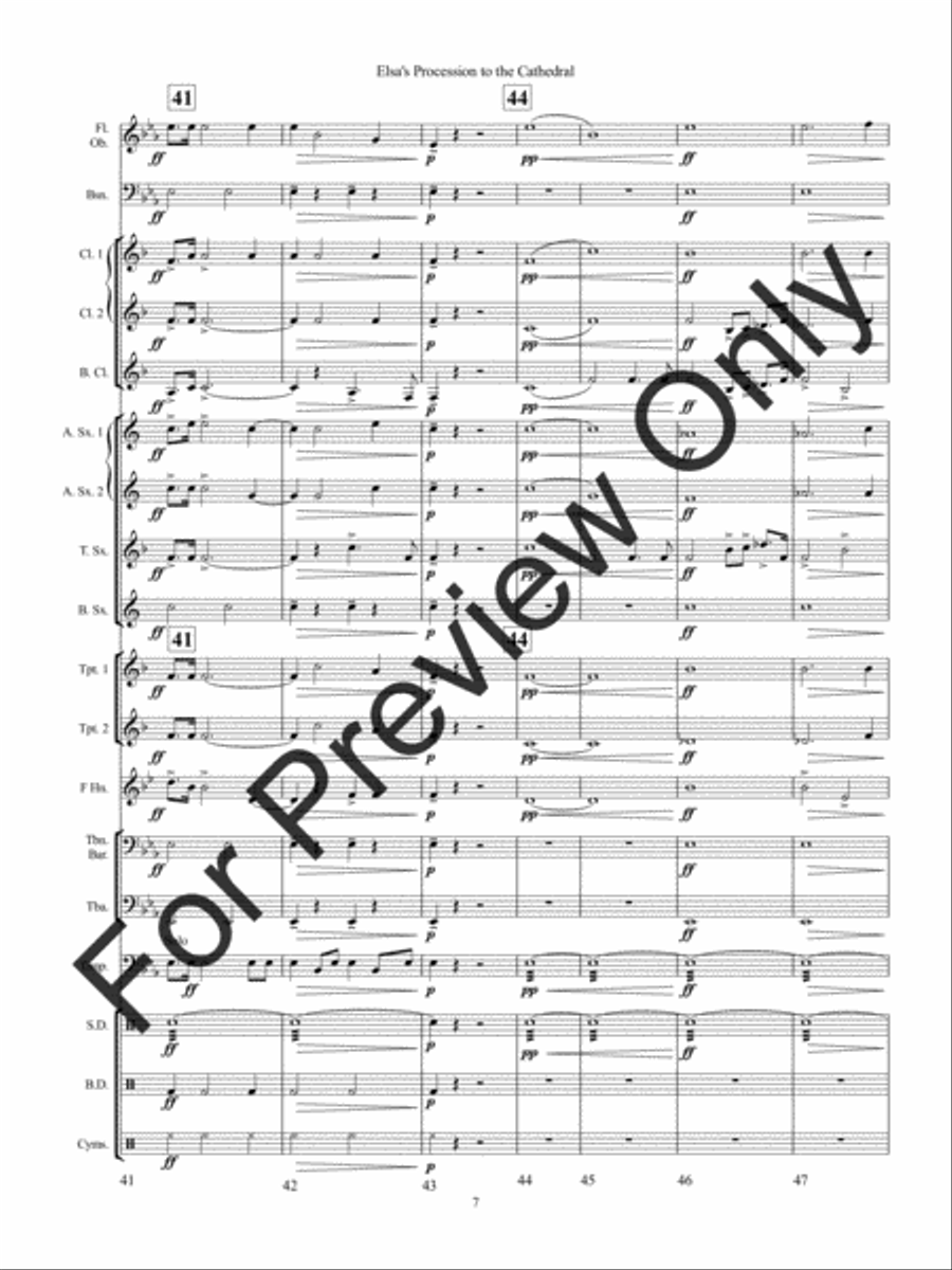 Elsas Procession to the Cathedral (Score) Concert Band scores gallery preview page 11