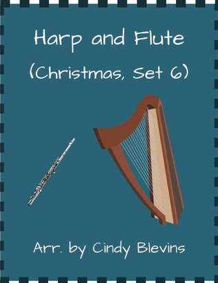 Book cover for Harp and Flute, Christmas, Set 6
