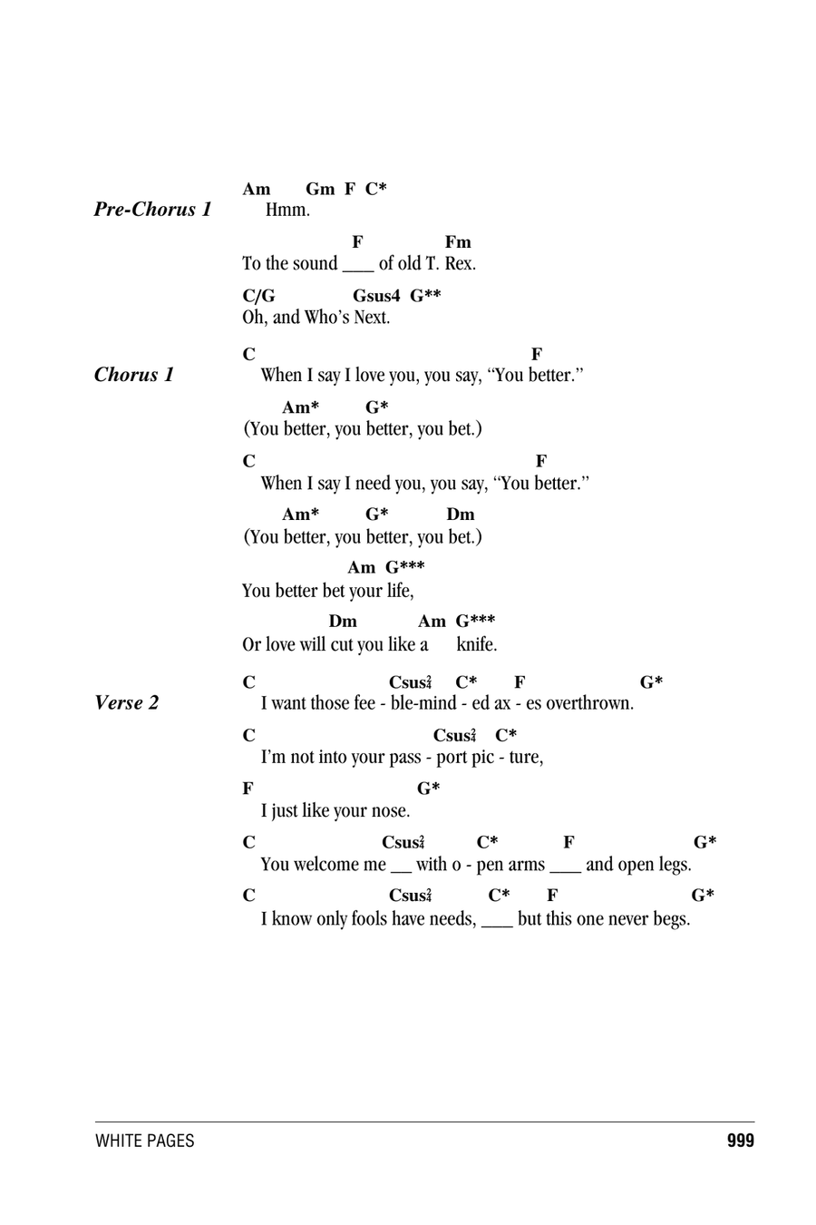 You Better You Bet Acoustic Guitar scores gallery preview page 2