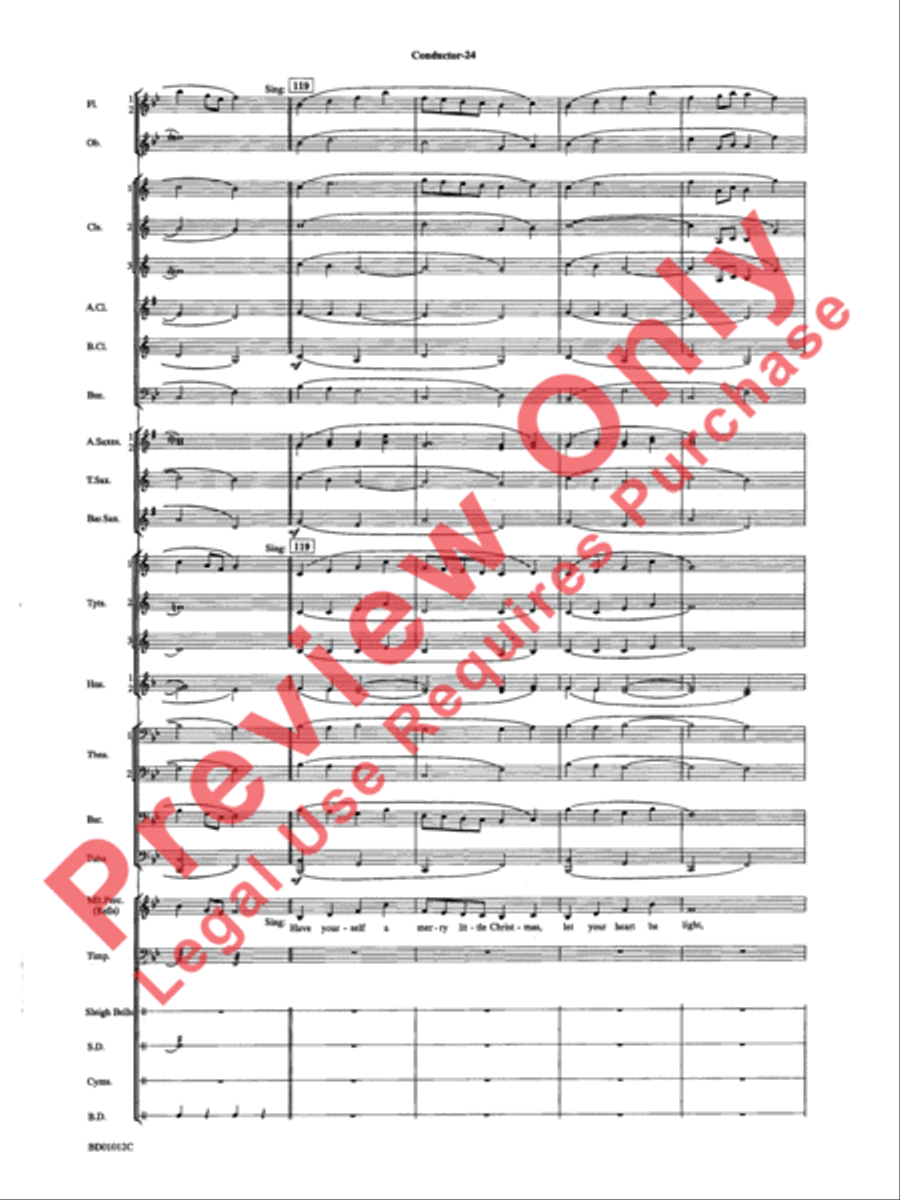 Christmas Pop Sing Along (for Concert Band with Audience Participation) Concert Band scores gallery preview page 26