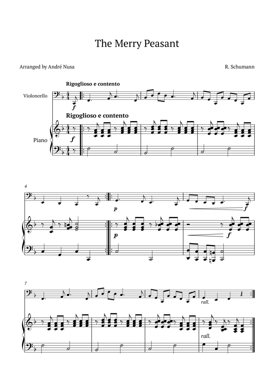 The Merry Peasant Chamber Music scores gallery preview page 1