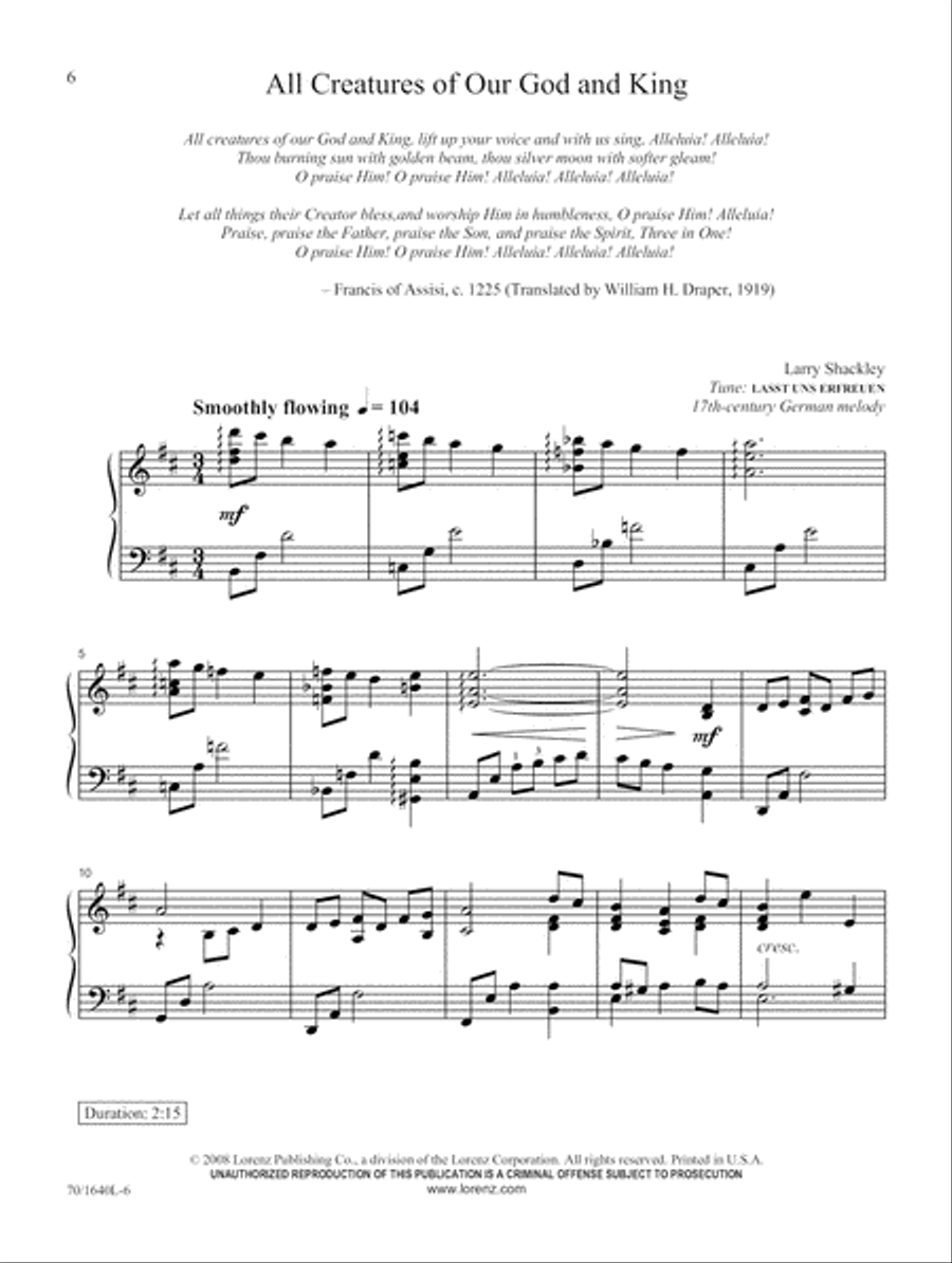 All Nature Sings Piano Solo scores gallery preview page 6