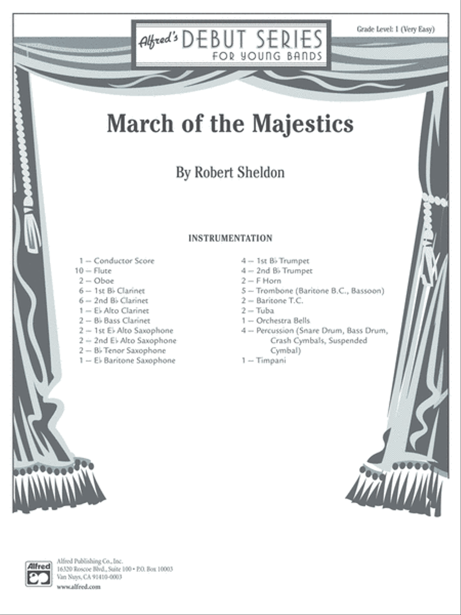 March of the Majestics: Score Concert Band scores gallery preview page 1