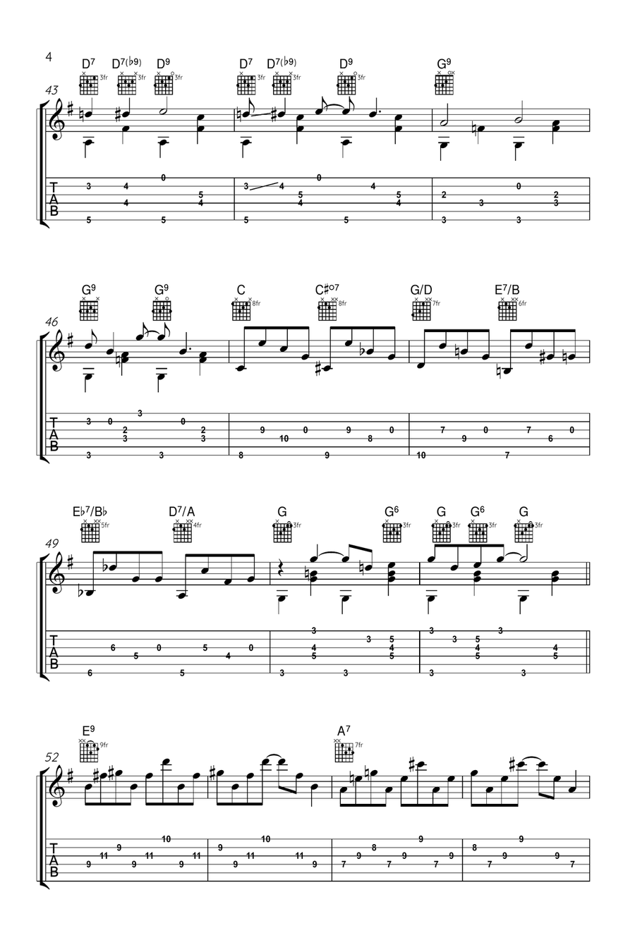 Cannonball Rag Acoustic Guitar scores gallery preview page 4