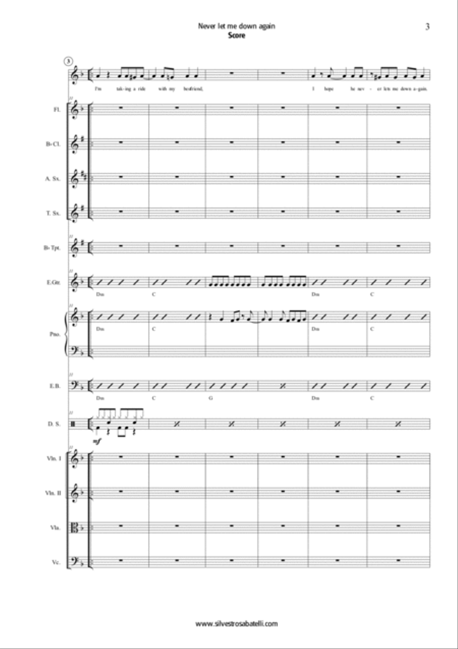 Never Let Me Down Again Never Let Me Down Again Chamber Orchestra scores gallery preview page 4