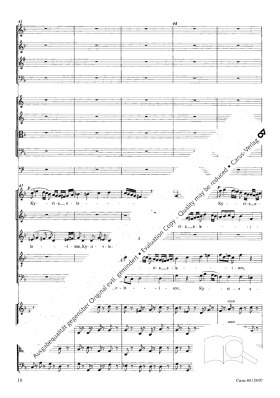 Kyrie in d + Herr Gott, dich loben wir Orchestra scores gallery preview page 19