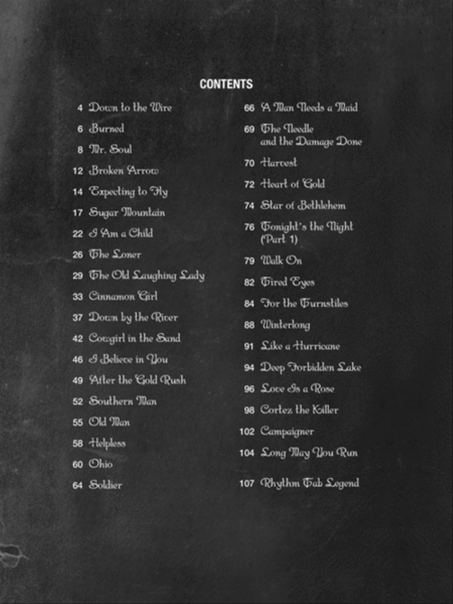 Neil Young - Decade Guitar Tablature scores gallery preview page 2