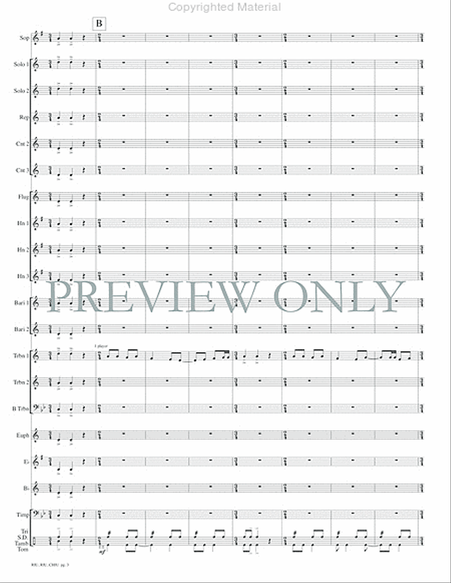 Riu, Riu, Chiu Concert Band scores gallery preview page 5