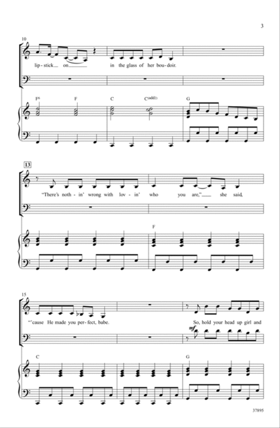 Born This Way Choir scores gallery preview page 2