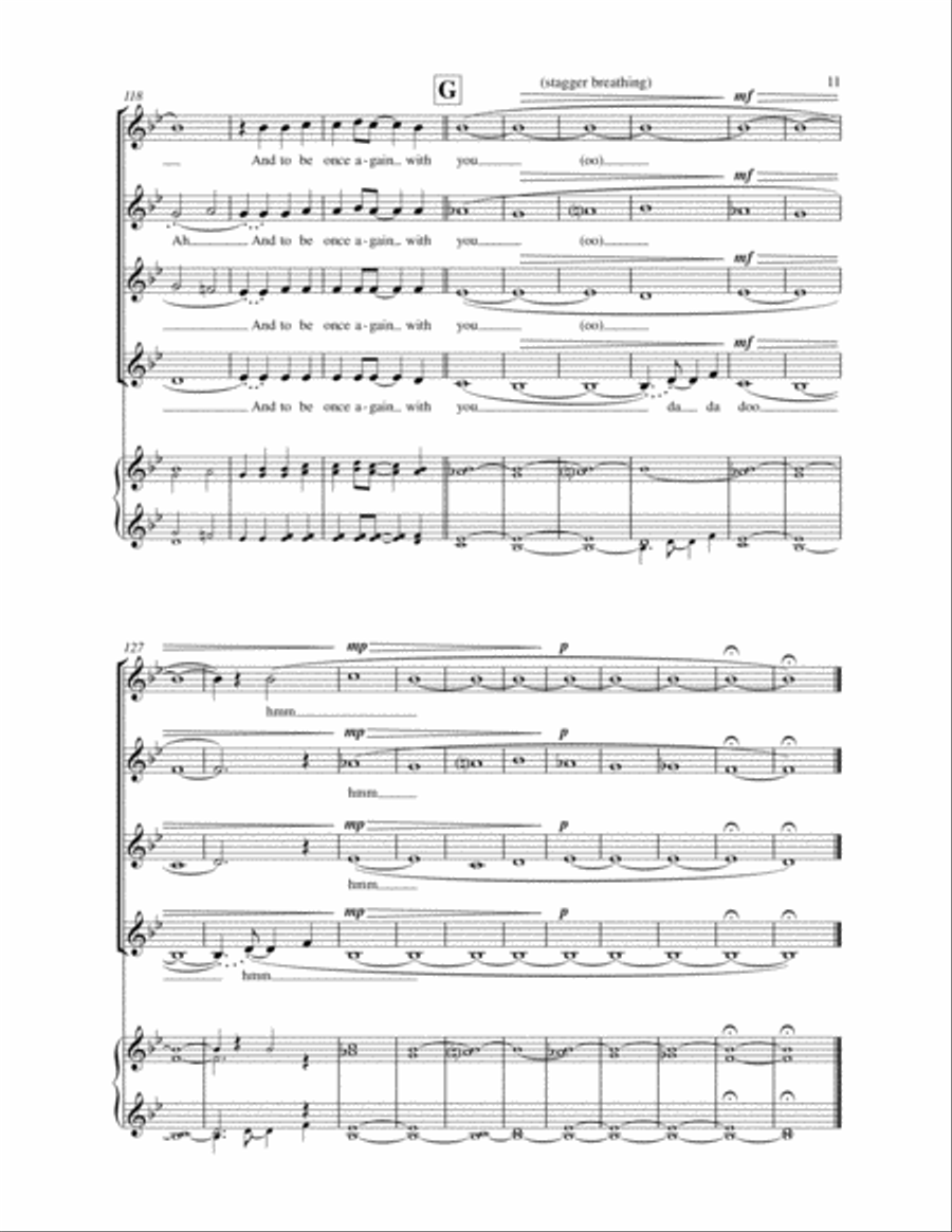Song For A Winter's Night SSAA scores gallery preview page 11