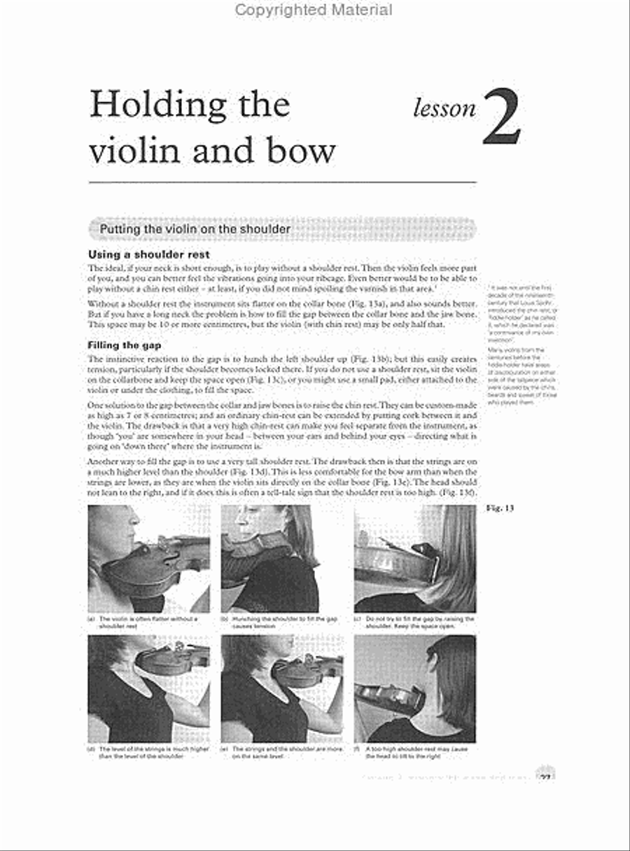 The Violin Lesson -- A Manual for Teaching and Self-Teaching the Violin