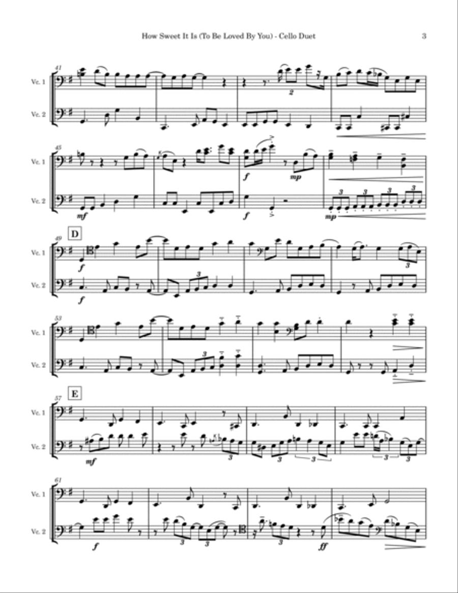 How Sweet It Is (to Be Loved By You) String Duet scores gallery preview page 3