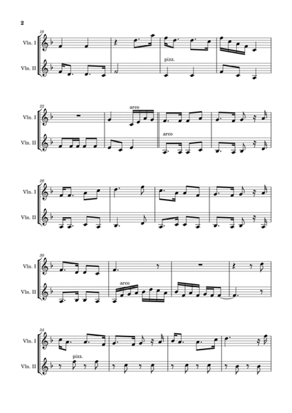 Scottish Folk Song - Auld Lang Sine. Arrangement for Violin Duet image number null