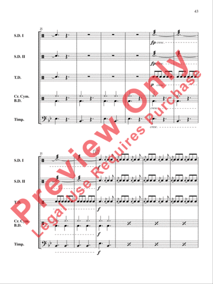 The Anthony J. Cirone Intermediate Percussion Ensemble Collection Percussion Ensemble scores gallery preview page 44
