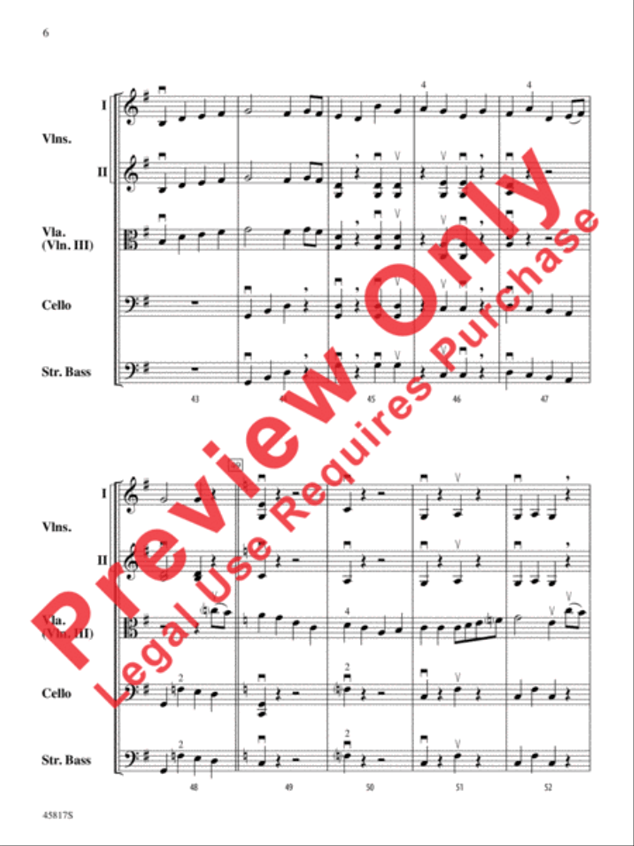 The Girl I Left Behind Me String Orchestra scores gallery preview page 6