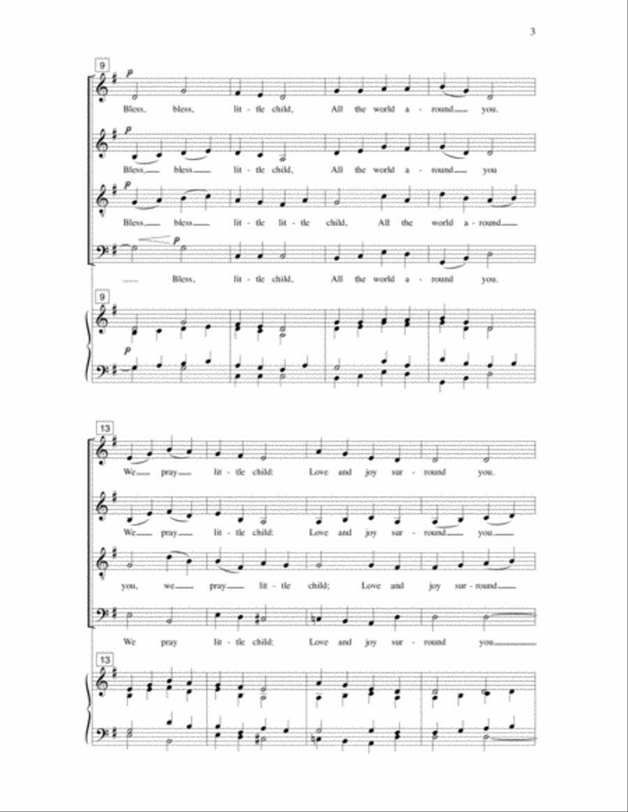 A Carol for All Children A Carol for All Children 4-Part scores gallery preview page 6
