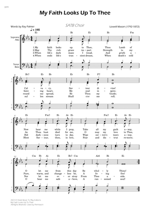 My Faith Looks Up To Thee - SATB Choir - W/Chords