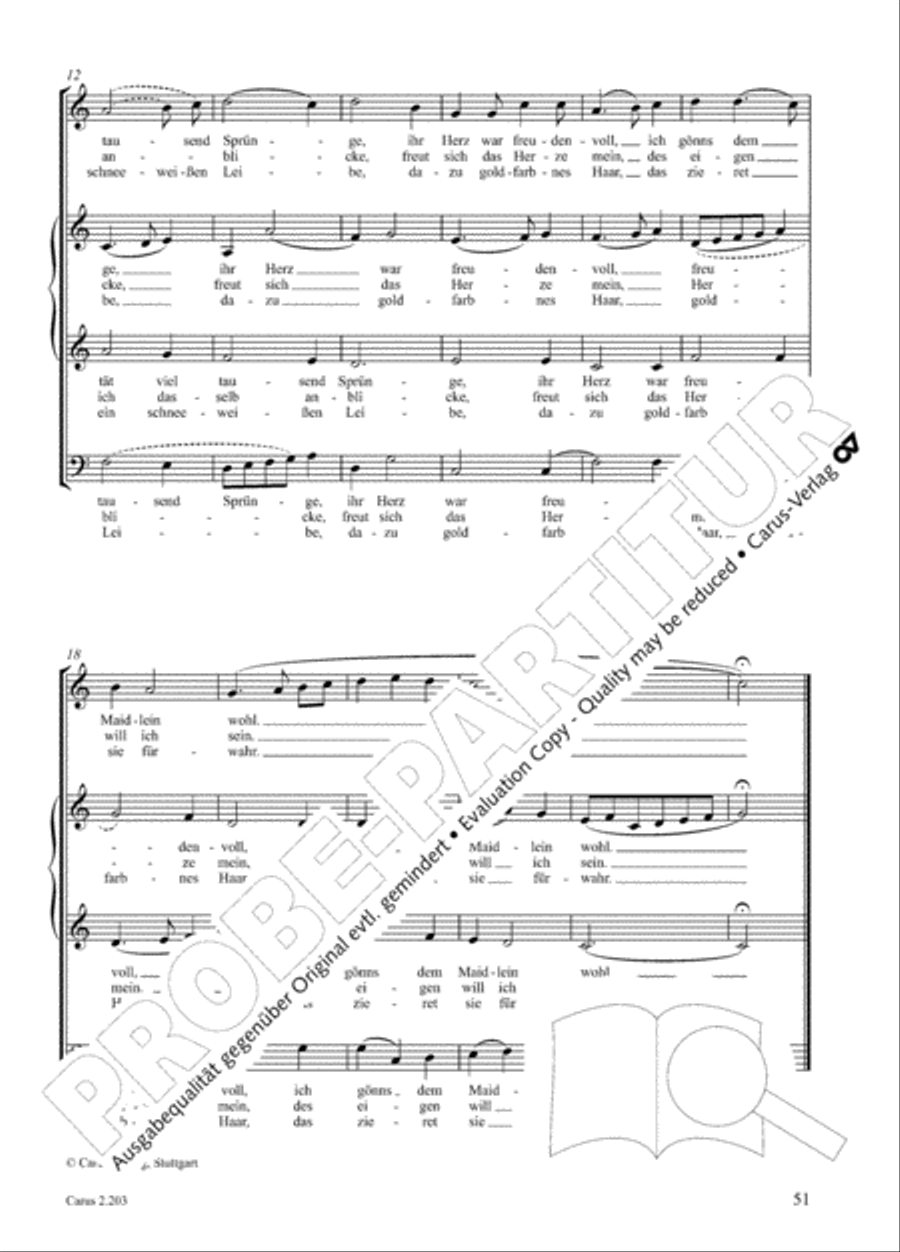Loreley. Folk songs for choir (Loreley. Volkslieder fur Chor) Choir scores gallery preview page 58