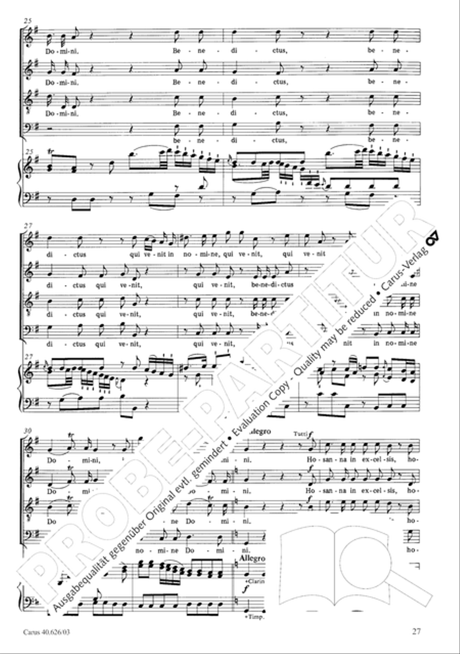 Mass in C Major 4-Part scores gallery preview page 34