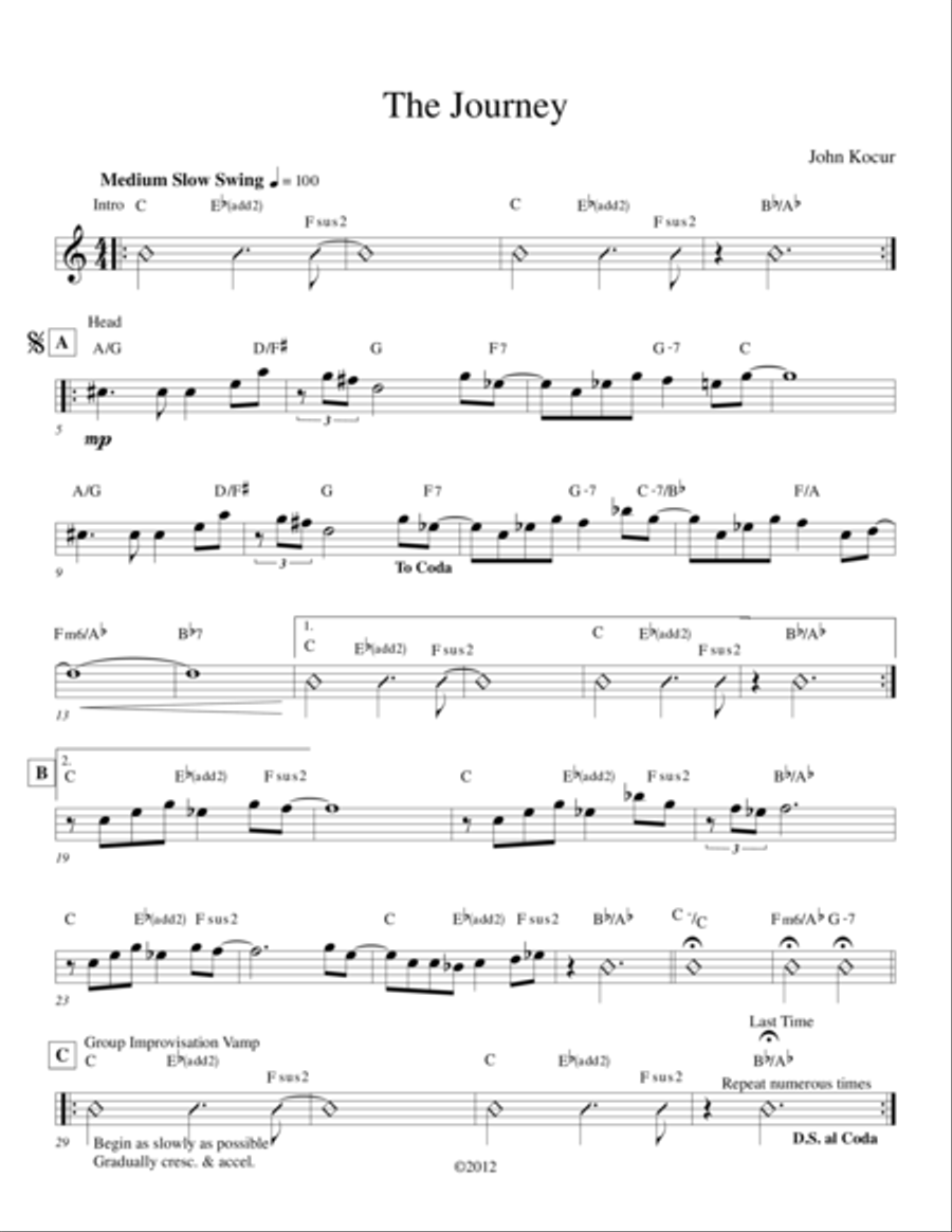 The Journey Jazz Ensemble scores gallery preview page 1