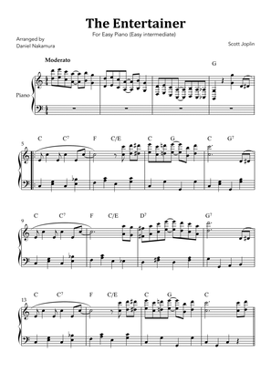 Book cover for The Enterntainer (For Easy Intermediate Piano)