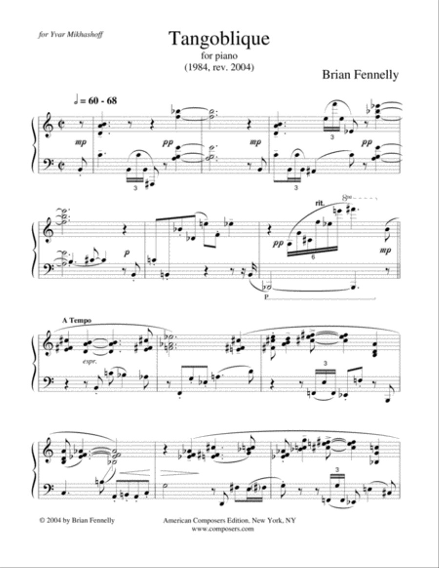 [Fennelly] Tangoblique Piano Solo scores gallery preview page 3