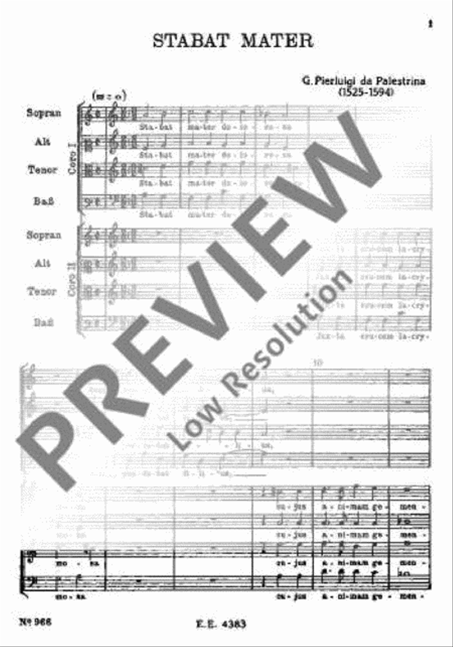 Stabat mater 4-Part scores gallery preview page 10