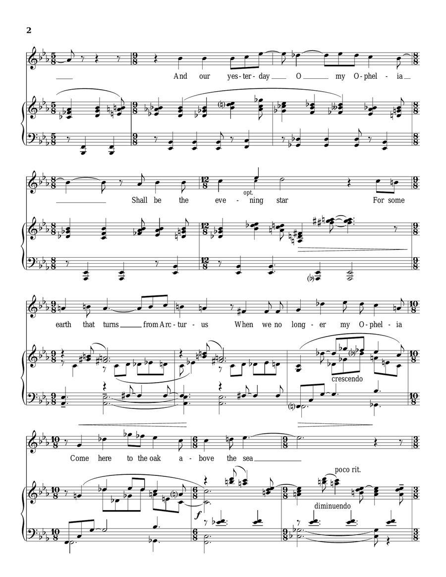 These, My Ophelia High Voice scores gallery preview page 2