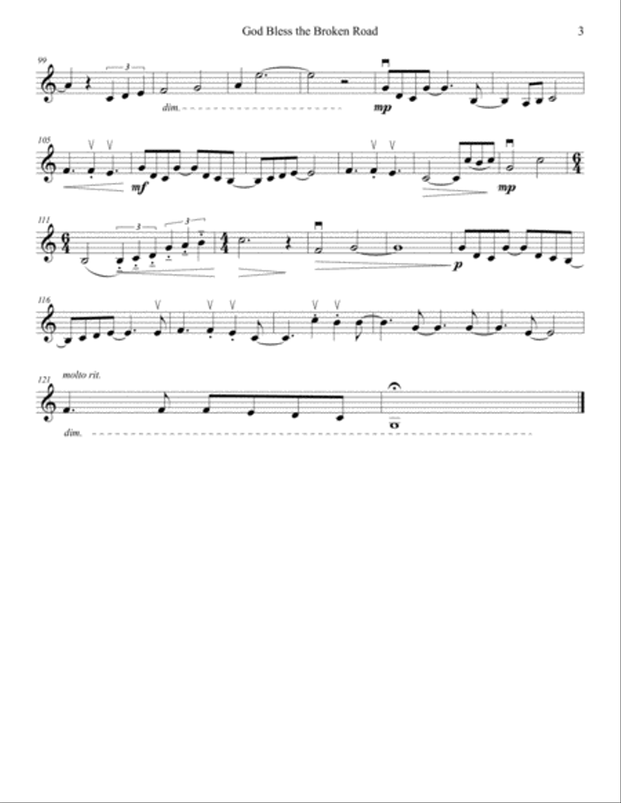 Bless The Broken Road String Quartet scores gallery preview page 6